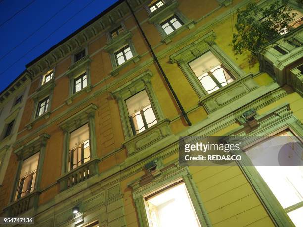 Loro Piana palace, Via Montenapoleone street, Milan, Lombardy, Italy, Europe.