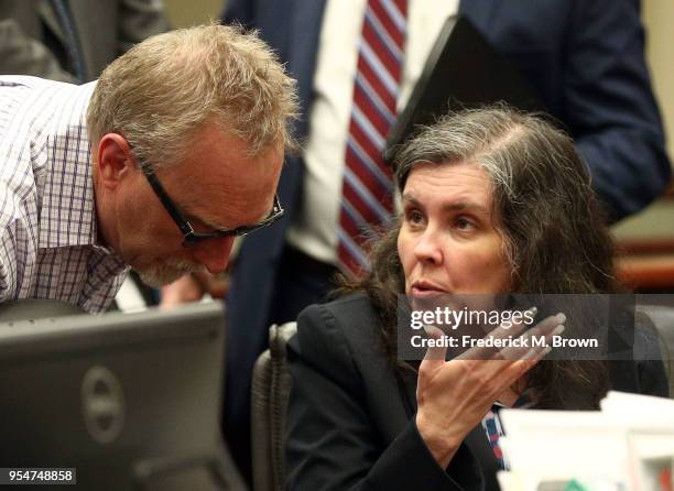 Louise Anna Turpin, accused of abusing and holding 13 children captive, appears in court on May 4, 2018 in Riverside, California. According to...