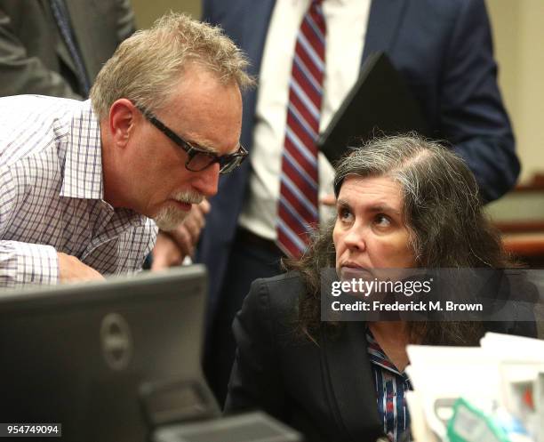 Louise Anna Turpin, accused of abusing and holding 13 children captive, appears in court on May 4, 2018 in Riverside, California. According to...