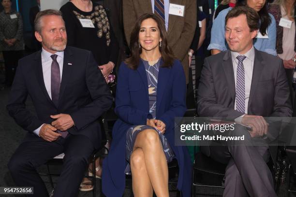 Denmark Foreign Minister Anders Samuelsen, Her Royal Highness the Crown Princess Mary of Denmark and Danish Ambassador to the United States Lars Gert...