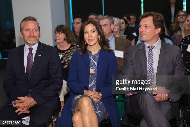 Denmark Foreign Minister Anders Samuelsen, Her Royal Highness the Crown Princess Mary of Denmark and Danish Ambassador to the United States Lars Gert...