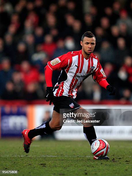 John Bostock of Brentford during the Coca Cola League One match between Brentford and Charlton Athletic at Griffin Park on December 28, 2009 in...