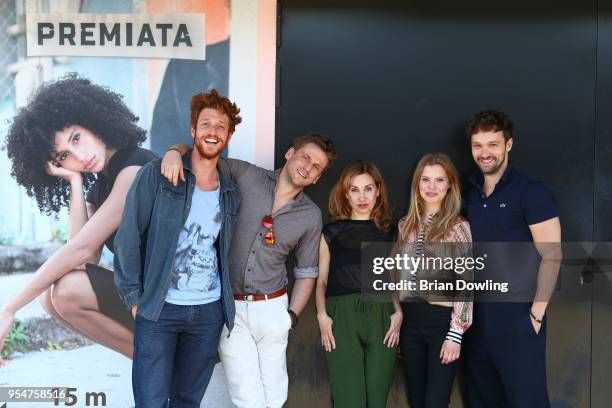 Daniel Donskoy, Steve Windolf, Kathrin Angerer, Maike Juttendonk, and Alekander Radenkovic attend the Noah Becker X Premiata event at Bikini Berlin...