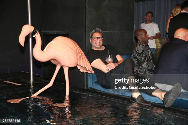 Mousse T at the pool during the Grand Opening of Roomers Spa by Shan Rahimkhan on May 4, 2018 in Munich, Germany.