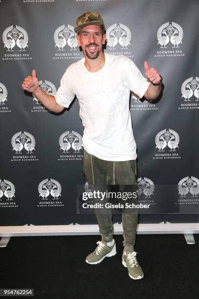 Soccer player of FC Bayern Franck Ribery during the Grand Opening of Roomers Spa by Shan Rahimkhan on May 4, 2018 in Munich, Germany.