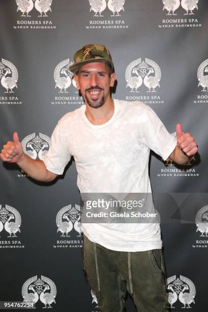 Soccer player of FC Bayern Franck Ribery during the Grand Opening of Roomers Spa by Shan Rahimkhan on May 4, 2018 in Munich, Germany.