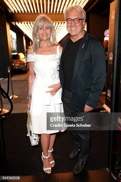 Bernie Paul and his wife Elke Paul during the Grand Opening of Roomers Spa by Shan Rahimkhan on May 4, 2018 in Munich, Germany.