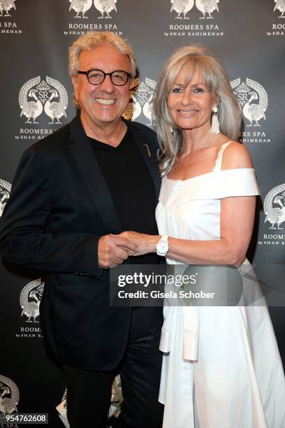 Bernie Paul and his wife Elke Paul during the Grand Opening of Roomers Spa by Shan Rahimkhan on May 4, 2018 in Munich, Germany.