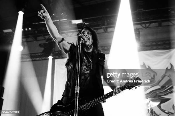 Dave Wyndorf of Monster Magnet performs live on stage during a concert at Arena Berlin on May 4, 2018 in Berlin, Germany.