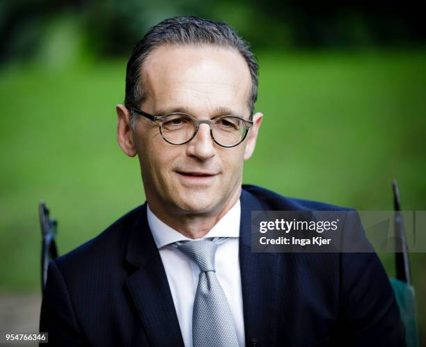 German Foreign Minister Heiko Maas gives an interview, on May 04, 2018 in Arusha, Tanzania. Maas is on a three day trip to Ethiopia and Tanzania to...