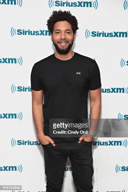 Jussie Smollett performs on SiriusXM's The Heat channel at SiriusXM Studios on May 4, 2018 in New York City.