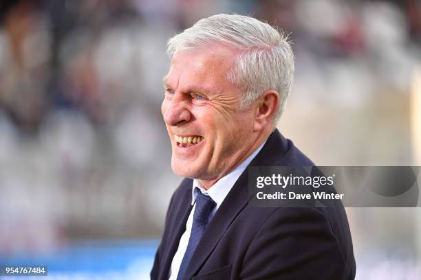 Former PSG player and coach Luis Fernandez, who has now been nominated as the director of the youth team set up, before the Ligue 1 match between...