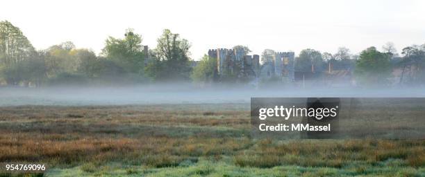 cowdray house o el castillo de niebla - midhurst fotografías e imágenes de stock