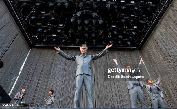 David Byrne performs during Day 1 at Shaky Knees Festival at Atlanta Central Park on May 4, 2018 in Atlanta, Georgia.