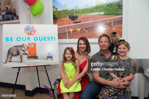 Erin Ludwig and Ian Ziering with Mia and Penna Ziering attend Gray Malin and Elizabeth Chambers celebrate Gray Malin's First Children's Book, "Be Our...