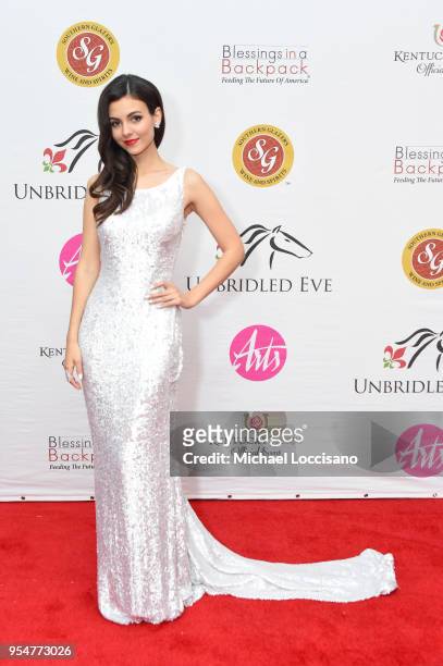 Victoria Justice attends the Unbridled Eve Gala during the 144th Kentucky Derby at Galt House Hotel & Suites on May 4, 2018 in Louisville, Kentucky.