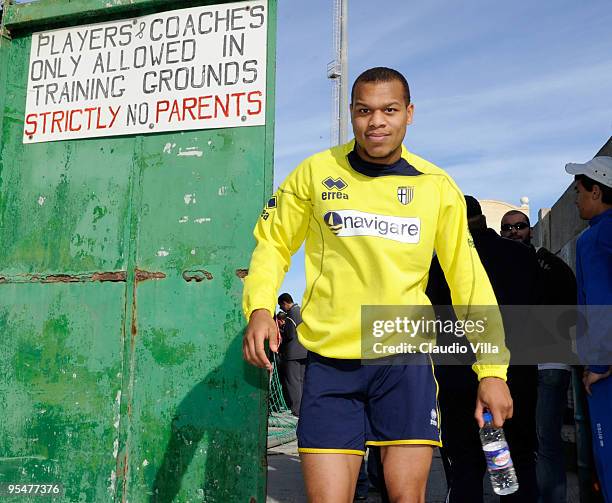 Jonathan Biabiany of FC Parma during the training session at Ta Qali Stadium on December 29, 2009 in Malta, Malta.