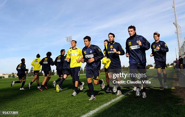 Players of FC Parma during the training session at Ta Qali Stadium on December 29, 2009 in Malta, Malta.