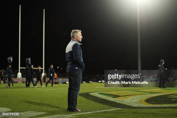 Cowboys head coach Paul Green looks on before the round nine NRL match between the Penrith Panthers and the North Queensland Cowboys at Carrington...