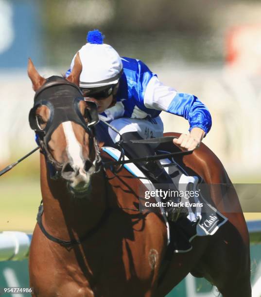 Adam Hyeronimus on Sedition wins race 2 during Sydney Racing at Rosehill Gardens on May 5, 2018 in Sydney, Australia.