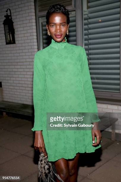 Model Aamito Lagum attends the Wells of Life Fundraiser Celebration at the Christopher Peacock Showroom on May 4, 2018 in New York City.