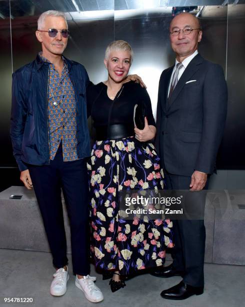 Filmmaker Baz Luhrmann, Catherine Martin, and Harold Koda attend the Prada Resort 2019 fashion show on May 4, 2018 in New York City.