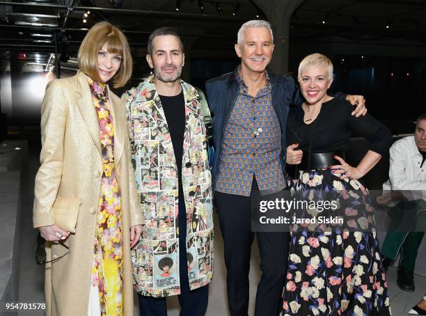 Anna Wintour, Marc Jacobs, Baz Luhrmann, and Catherine Martin attend the Prada Resort 2019 fashion show on May 4, 2018 in New York City.