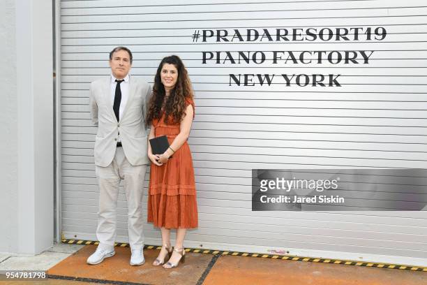 Filmmaker David O. Russell and Sarena Cohen attend the Prada Resort 2019 fashion show on May 4, 2018 in New York City.