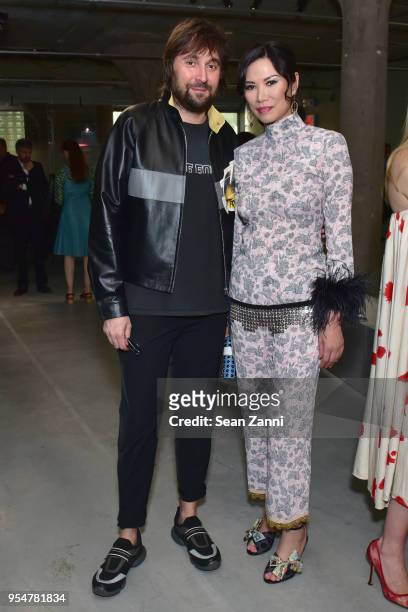 Artist Francesco Vezzoli and Wendy Murdoch attend the Prada Resort 2019 fashion show on May 4, 2018 in New York City.