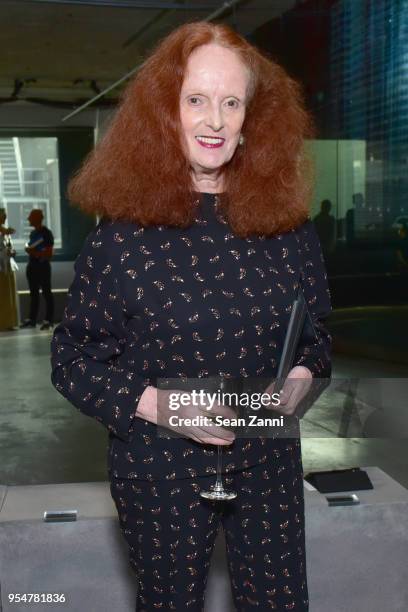 Grace Coddington attends the Prada Resort 2019 fashion show on May 4, 2018 in New York City.