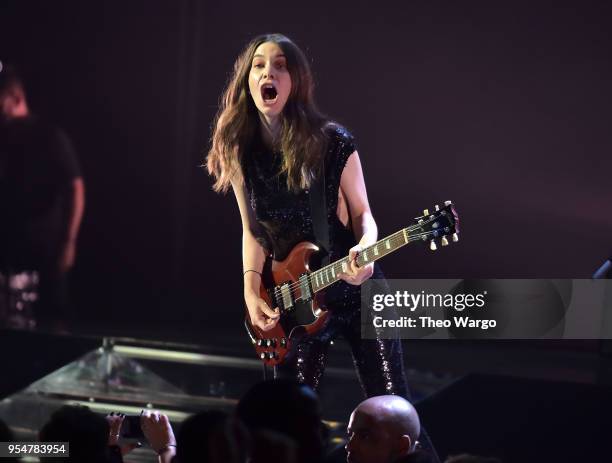 Danielle Haim of HAIM performs at Radio City Music Hall on May 4, 2018 in New York City.