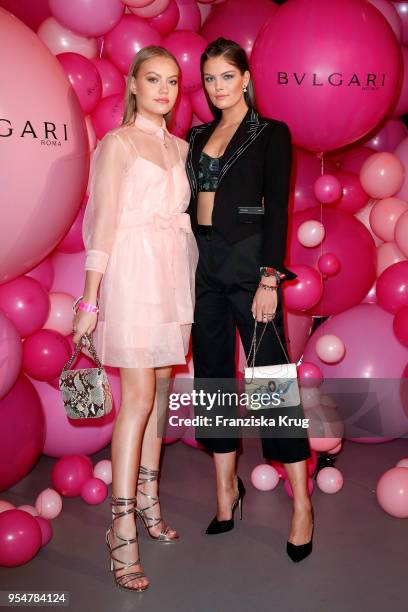 Cheyenne Ochsenknecht and Vanessa Fuchs during the Bulgari Omnia Pink Sapphire party on May 4, 2018 in Berlin, Germany.