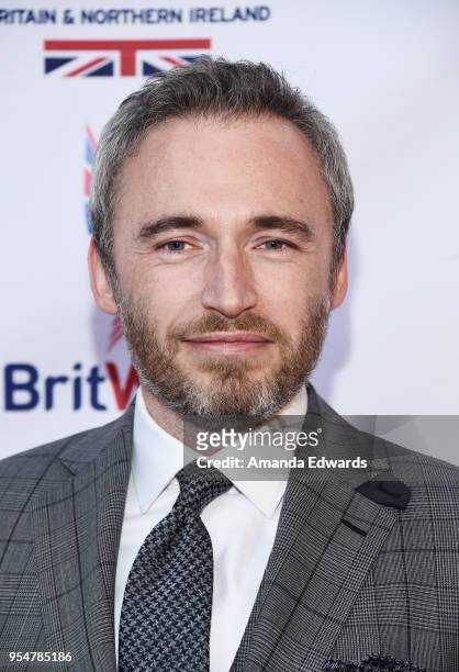 British Consul General Michael Howells arrives at the BritWeek 2018 Innovation & Creativity Awards at The Fairmont Miramar Hotel & Bungalows on May...