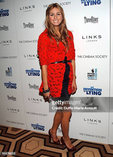 Personality Olivia Palermo attends the Cinema Society & Links Of London screening of "The Invention of Lying" at Tribeca Grand Screening Room on...