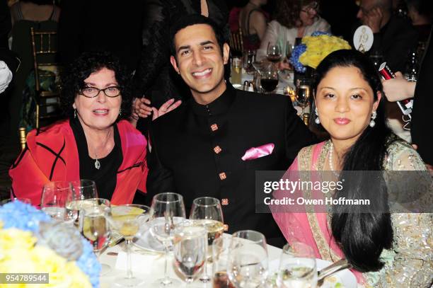 Padmaja Kumari, Kush Parmar, and Mimi Sobo attend the 2018 China Fashion Gala at The Plaza Hotel on May 4, 2018 in New York City.