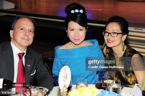 Phillippe Galtie, Chiu-Ti Jansen, and Katy Chen attend the 2018 China Fashion Gala at The Plaza Hotel on May 4, 2018 in New York City.