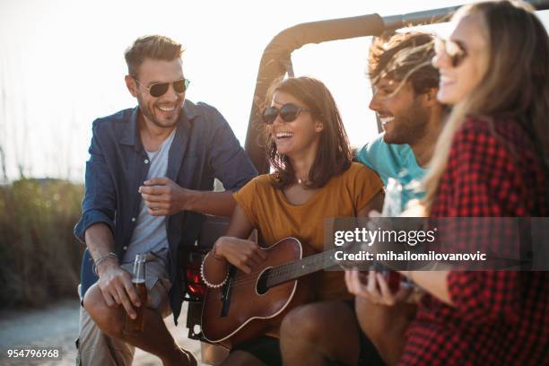 idyllic afternoon with friends - spring break road trip stock pictures, royalty-free photos & images