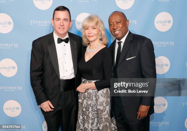 Chief Development Officer of UNICEF USA Barron Segar, UNICEF USA Houston Regional Board Chair Susan Boggio and Mayor of Houston Sylvester Turner...