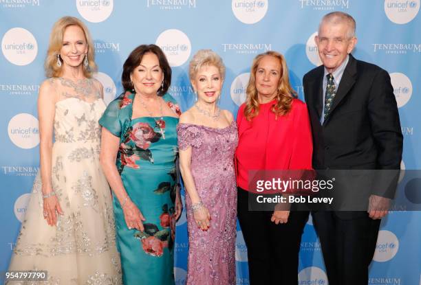 Honoree Susan Sarofim, Rose Cullen, Margaret Alkek Williams, honorees Linda McIngvale and Jim McIngvale attend the Fifth Annual UNICEF Gala Houston...