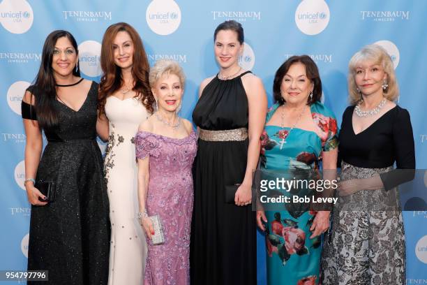 Sippi Khurana, Brigitte Kalai, Margaret Alkek Williams, Emma Kathleen Hepburn Ferrer, Rose Cullen and Susan Boggio attend the Fifth Annual UNICEF...
