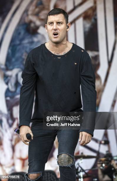 Singer Winston McCall of Parkway Drive performs at Charlotte Motor Speedway on May 4, 2018 in Charlotte, North Carolina.