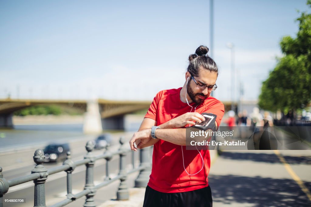 Healthy outdoors exercising