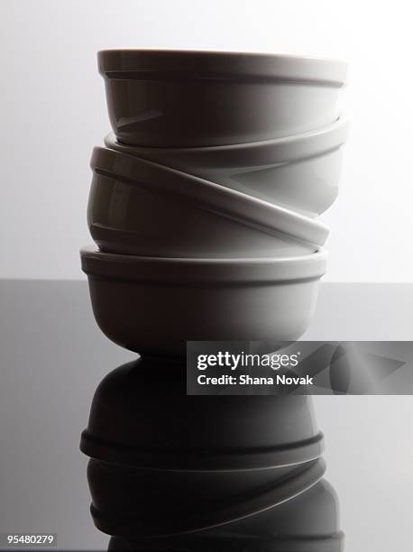 stack of soup bowls - stackable stock pictures, royalty-free photos & images