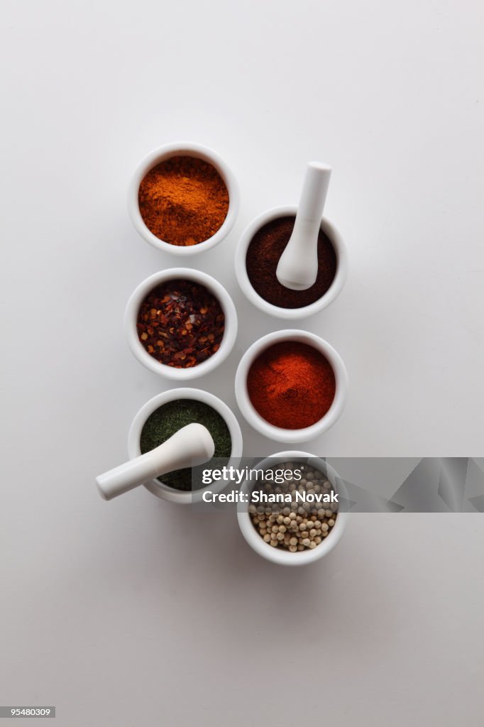 Spices with Mortars and Pestles