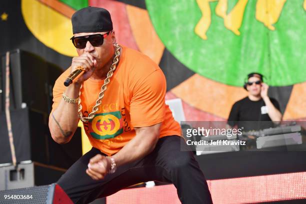Cool J featuring DJ Z-Trip perform onstage during Day 5 of the 2018 New Orleans Jazz & Heritage Festival at Fair Grounds Race Course on May 4, 2018...