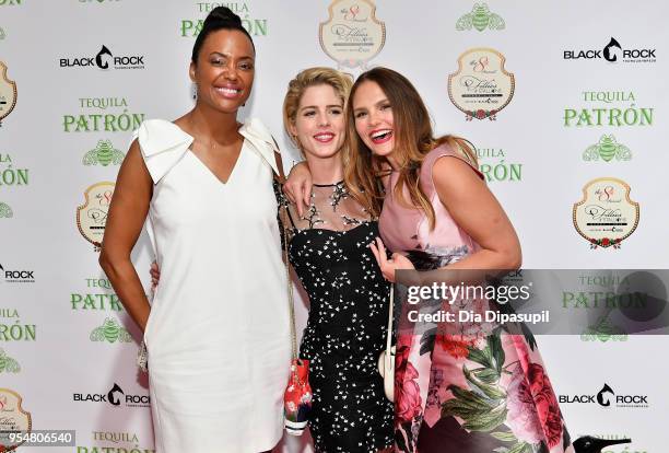 Aisha Tyler, Emily Beck Rickards, and Cassandra Jean attend the 8th Annual Fillies & Stallions hosted by Patron and Black Rock Thoroughbreds at...