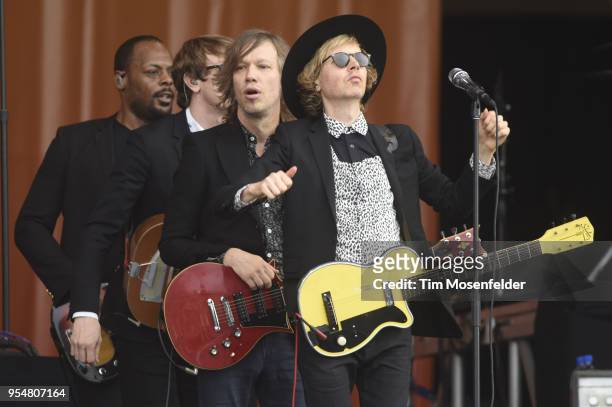 Beck performs during the 2018 New Orleans Jazz & Heritage Festival at Fair Grounds Race Course on May 4, 2018 in New Orleans, Louisiana.