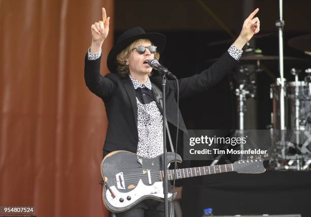 Beck performs during the 2018 New Orleans Jazz & Heritage Festival at Fair Grounds Race Course on May 4, 2018 in New Orleans, Louisiana.