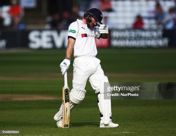 Yorkshire's Adam Lyth during Specsavers County Championship - Division One, day one match between Essex CCC and Yorkshire CCC at The Cloudfm County...