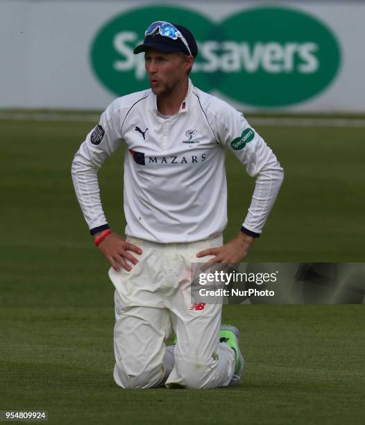 Yorkshire's Joe Root during Specsavers County Championship - Division One, day one match between Essex CCC and Yorkshire CCC at The Cloudfm County...